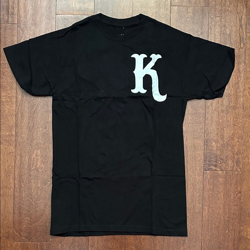 Key Street Black T-Shirt with White Lettering, Size Small, NWOT